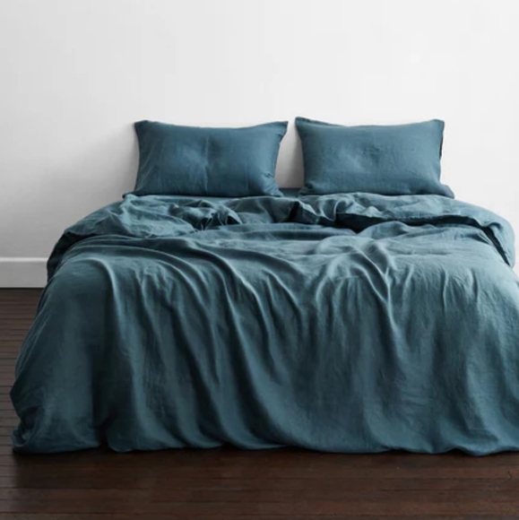 Bed Threads Other - Bed Threads 100% French Flax Linen Duvet Cover Petrol Full/Queen